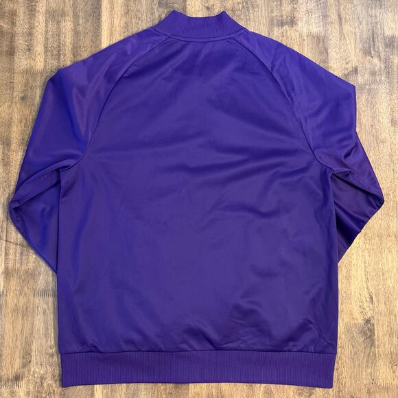 NBA Lakers LA Los Angeles Bomber Jacket Retro Zip Basketball Purple Unisex Large - Picture 10 of 10